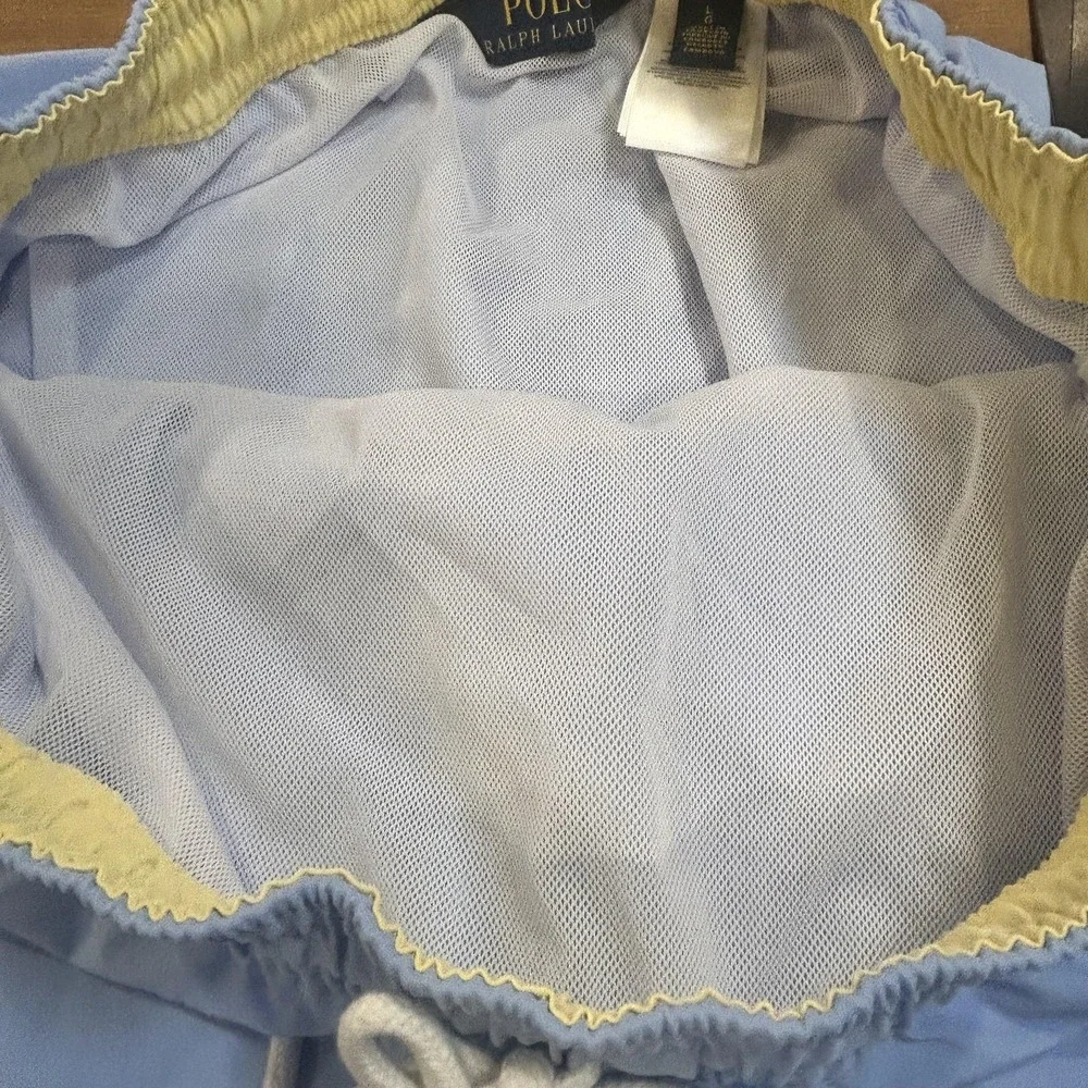 Polo Ralph Lauren Shorts Mens L Blue Swim Trunks Lined Drawstring Pockets NWT